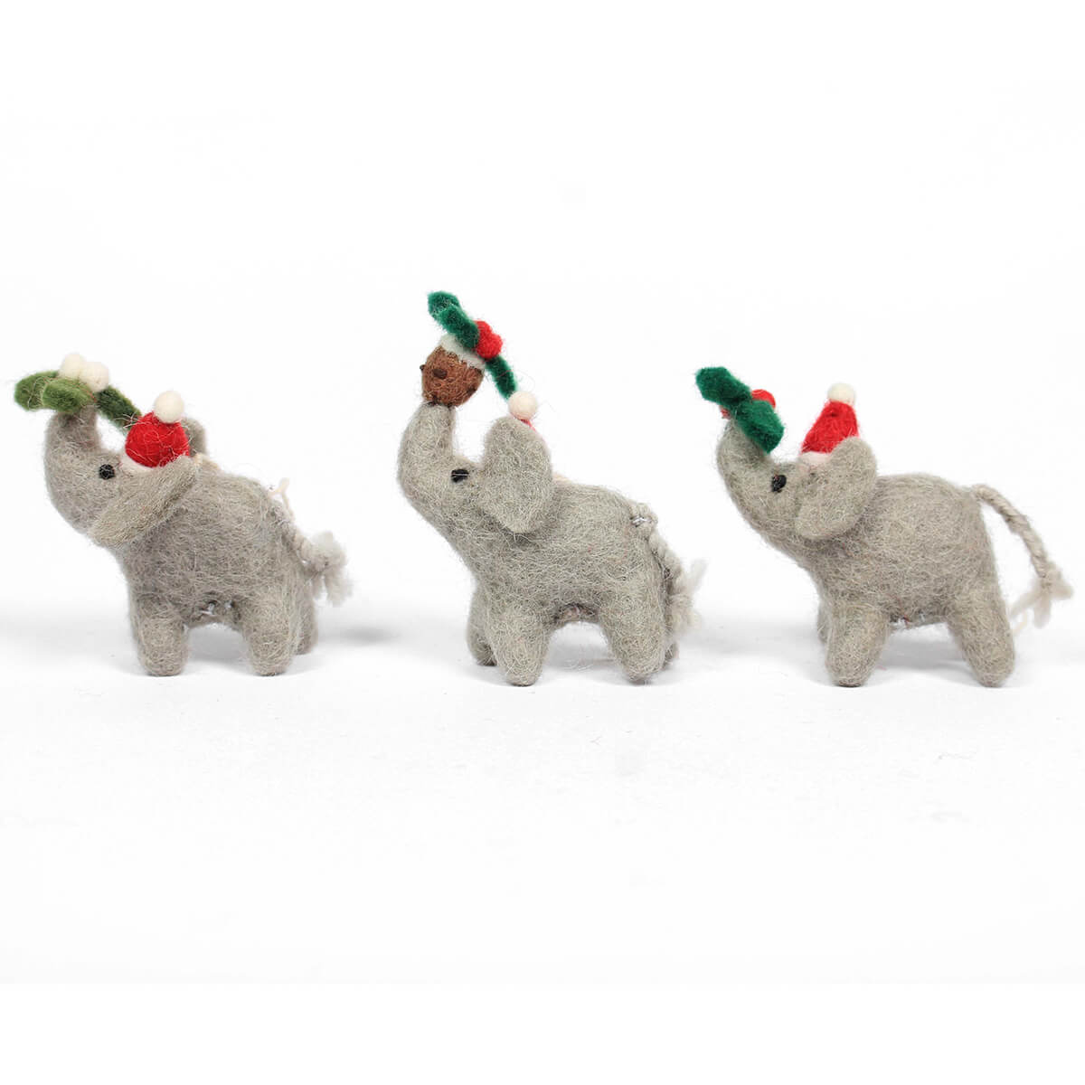 Elephant Balancing Trio Hanging Christmas Decoration by Amica