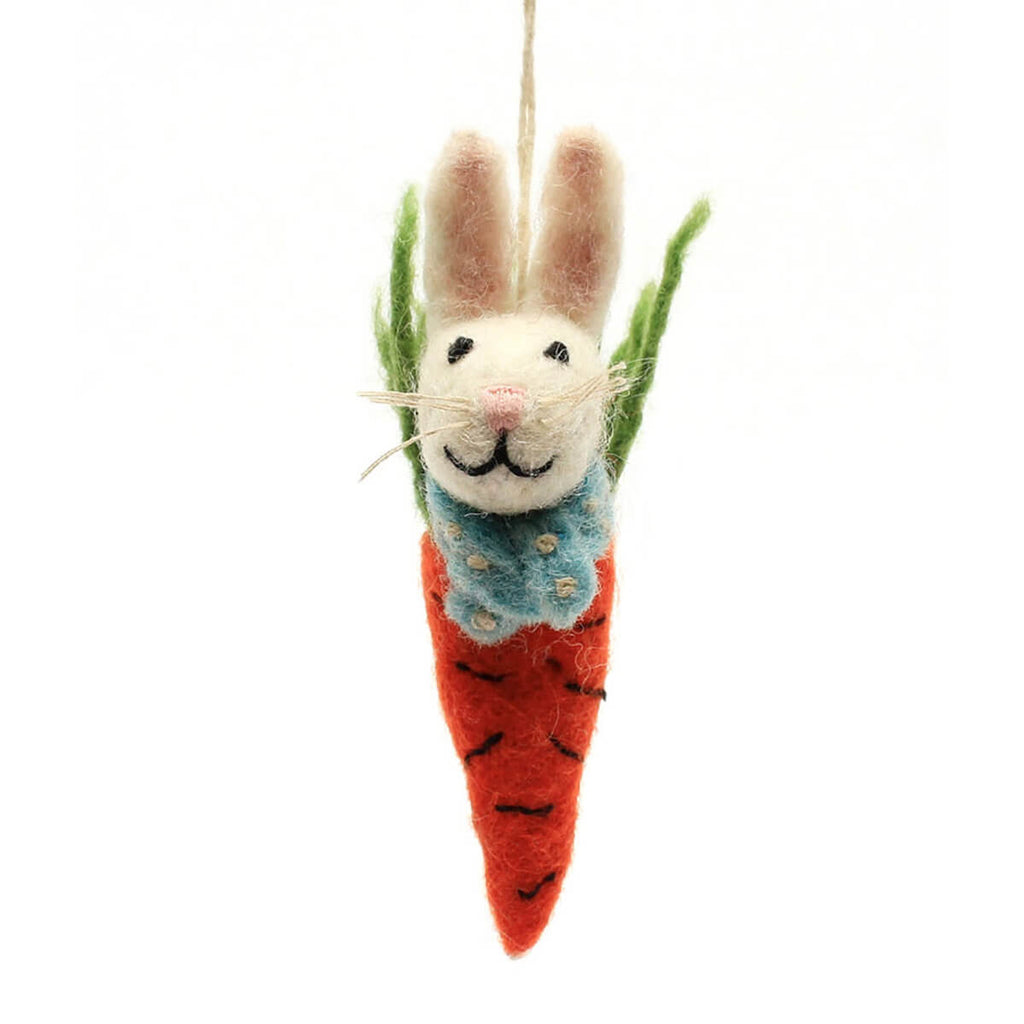 Swaddling Bunny Felt Hanging Decoration by Amica