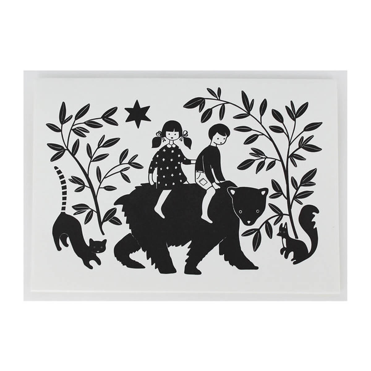 Brother and Sister Greetings Card by Artcadia