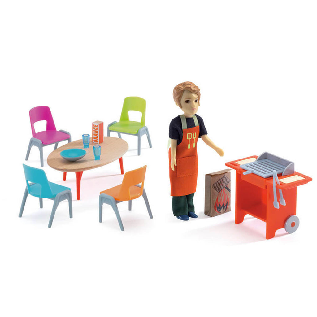 BBQ Set Dolls House Furniture by Djeco