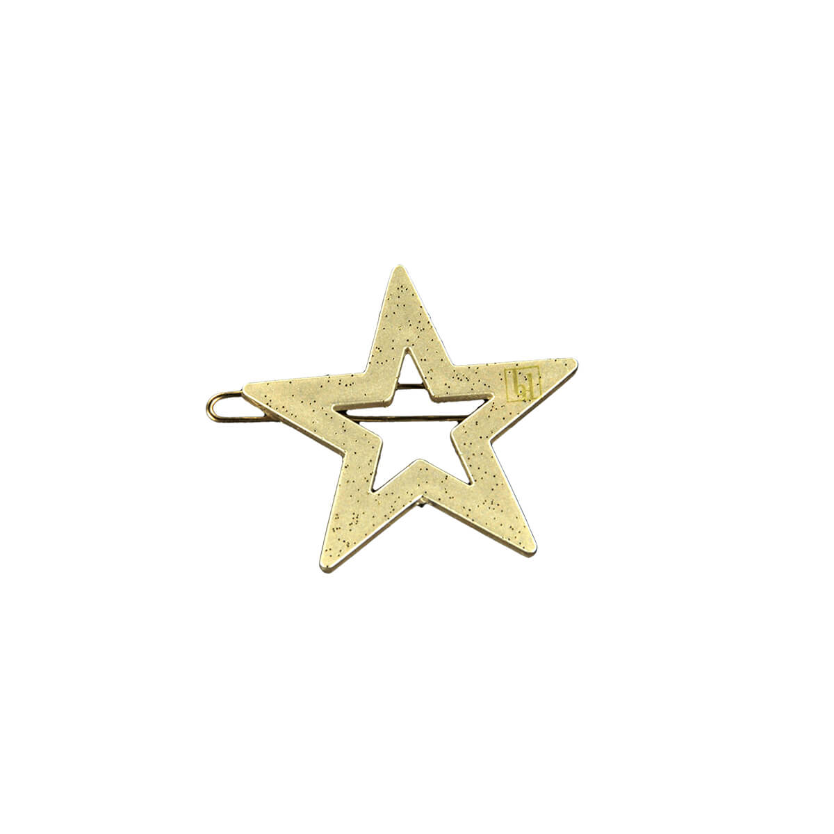 Star Hair Clip in Beige Gloss by Bon Dep