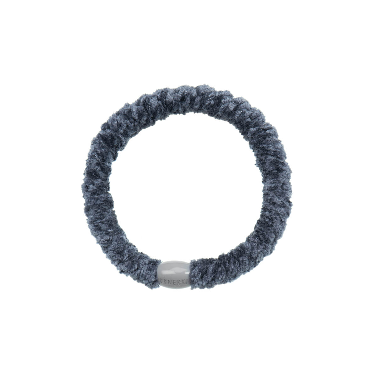Kknekki Velvet Hair Band in Dusty Grey Blue by Bon Dep