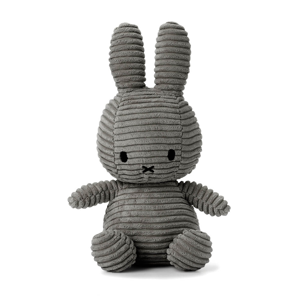 Large Corduroy Miffy in Grey (33cm) by Bon Ton Toys