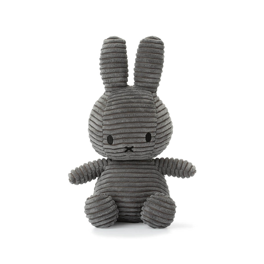 Small Corduroy Miffy in Grey (23cm) by Bon Ton Toys
