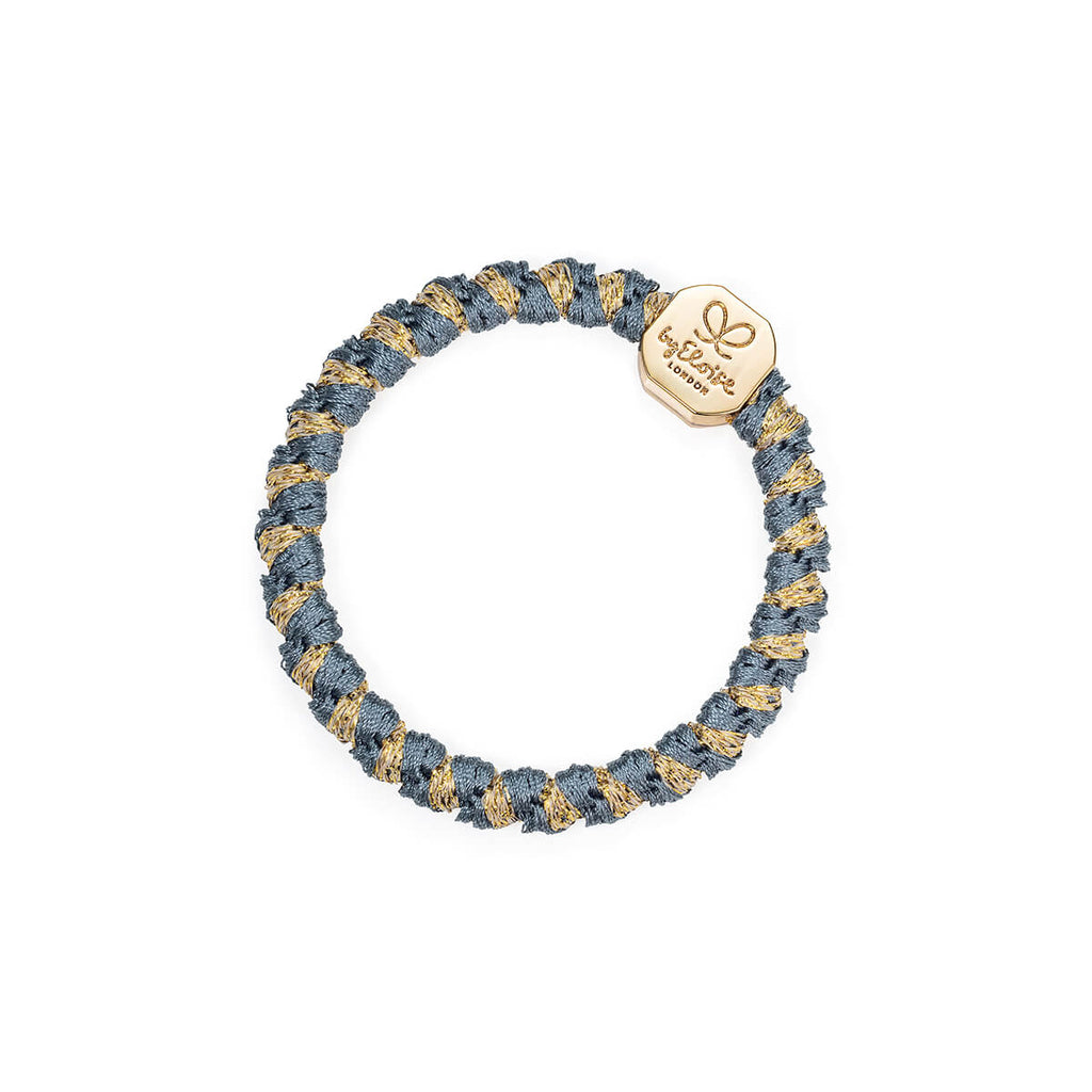 Gold Nugget Hair Band in Woven Azure Shimmer by byEloise