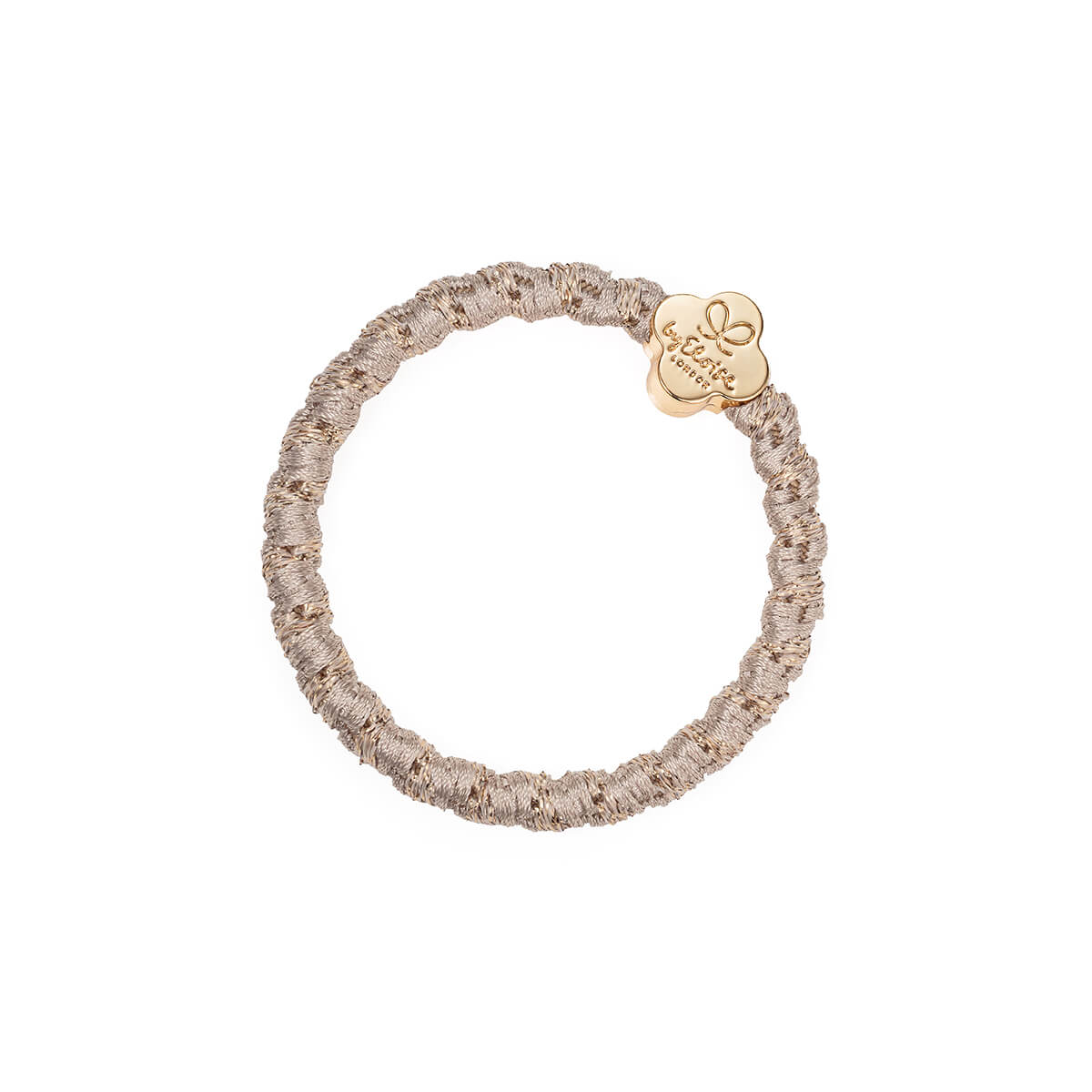 Gold Quatrefoil Hair Band in Woven Blonde Shimmer by byEloise