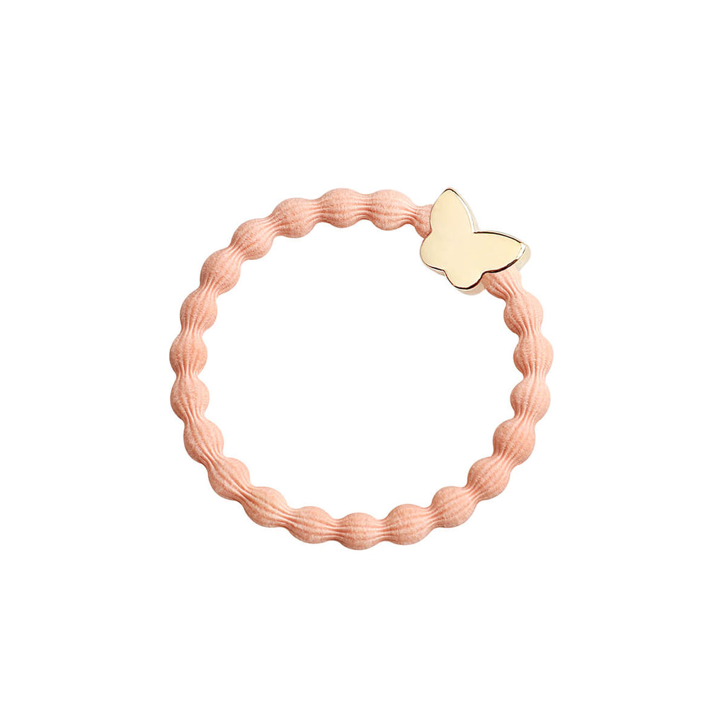 Gold Butterfly Hair Band in Peach by byEloise