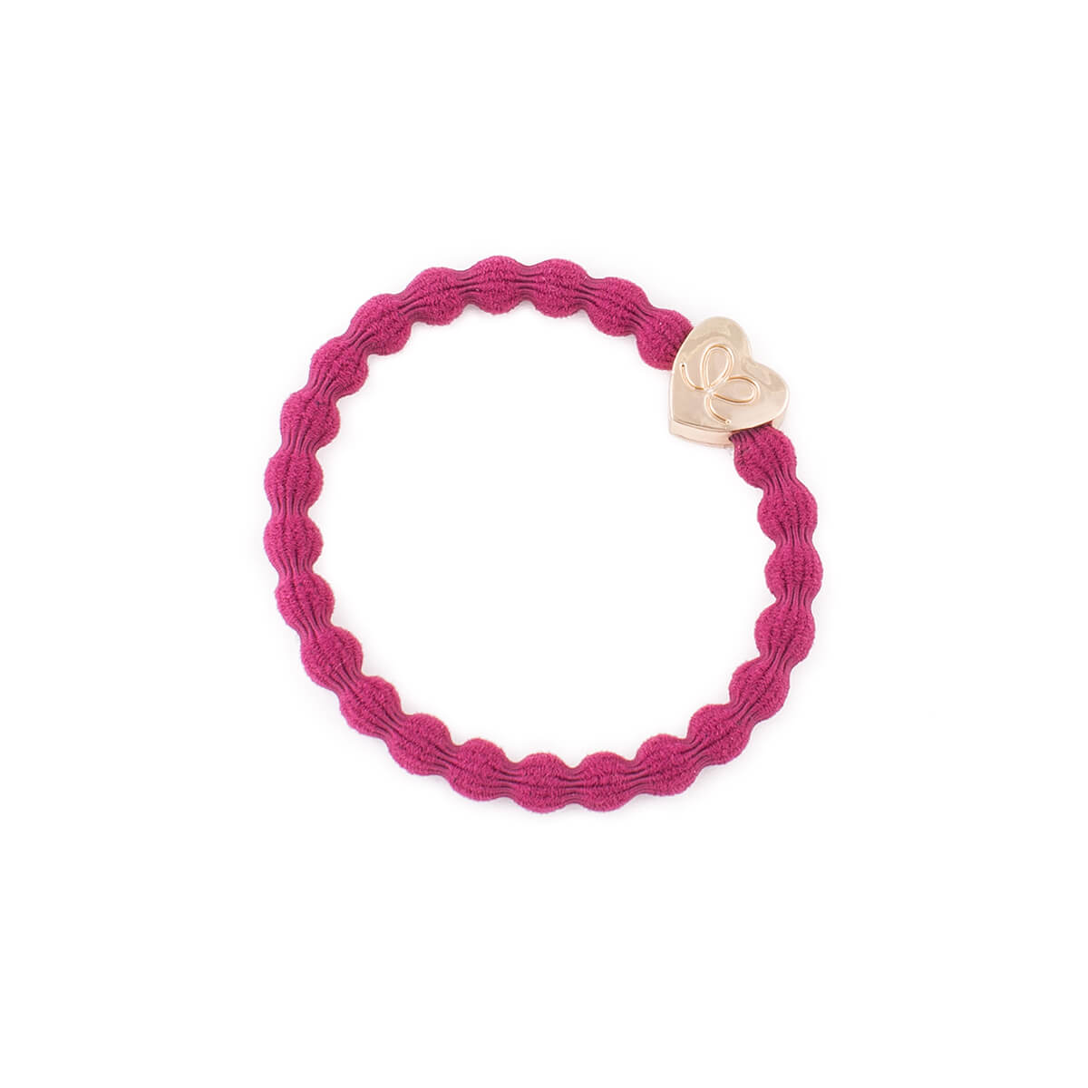 Gold Heart Hair Band in Burgundy by byEloise