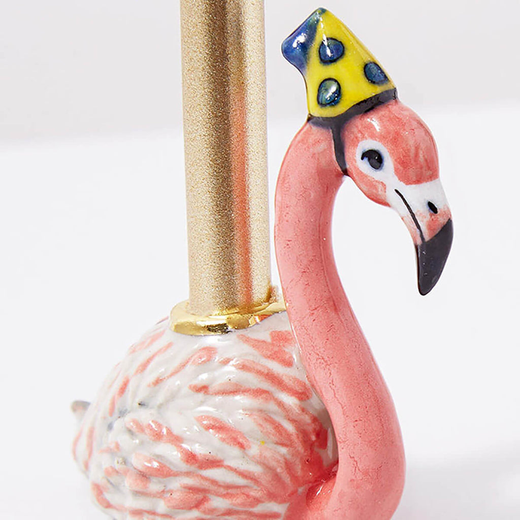Flamingo Party Animal Ceramic Cake Topper by Camp Hollow