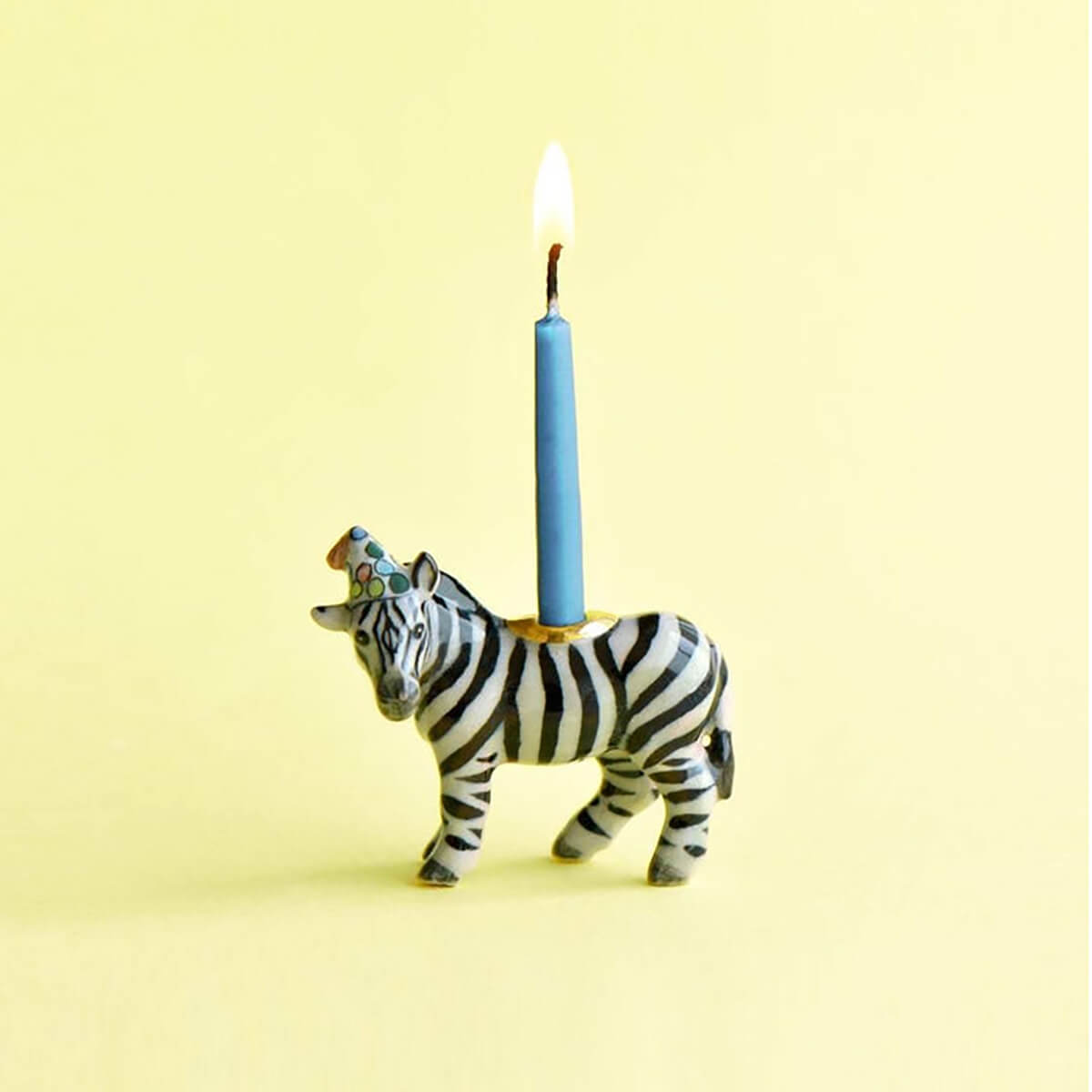 Zebra Party Animal Ceramic Cake Topper by Camp Hollow