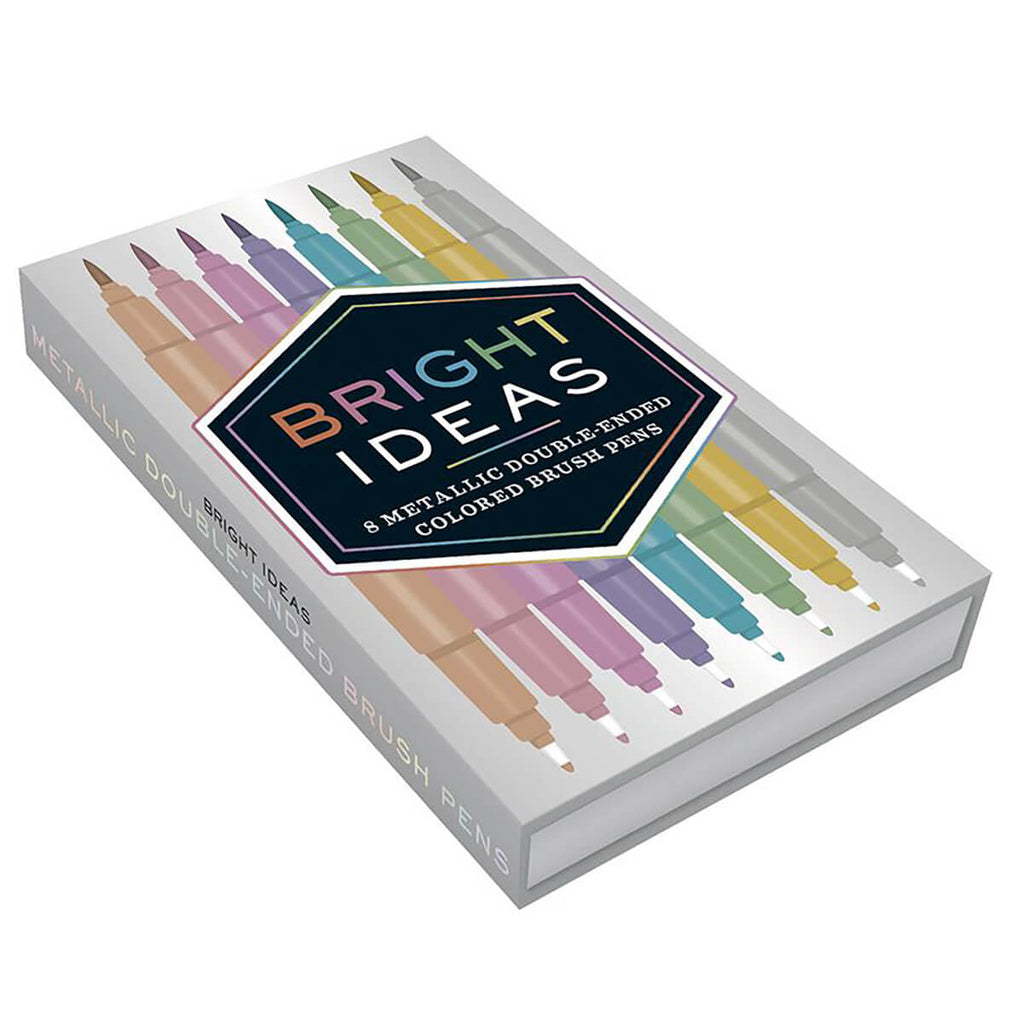 Bright Ideas Metallic Double Ended Coloured Brush Pens by Chronicle Books
