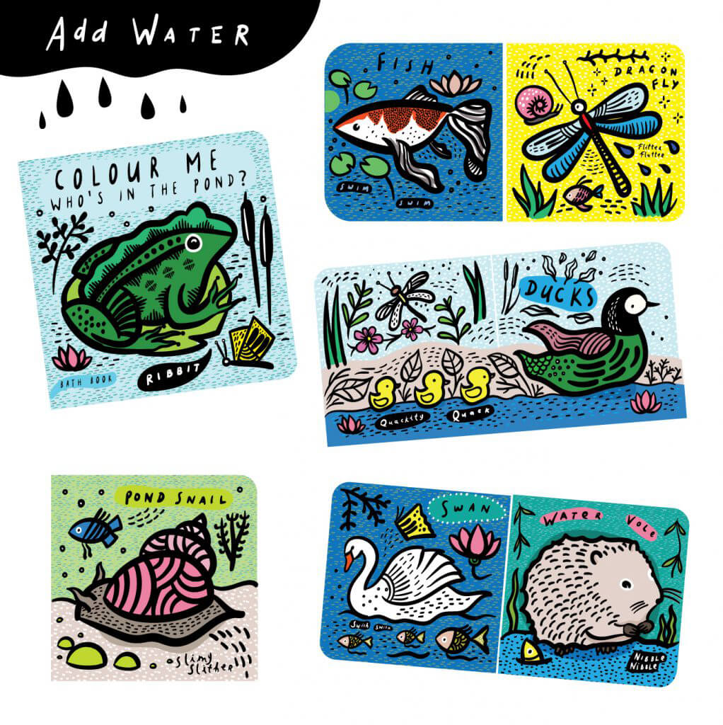 Colour Me: Who's In The Pond? Baby's First Bath Book By Surya Sajnani
