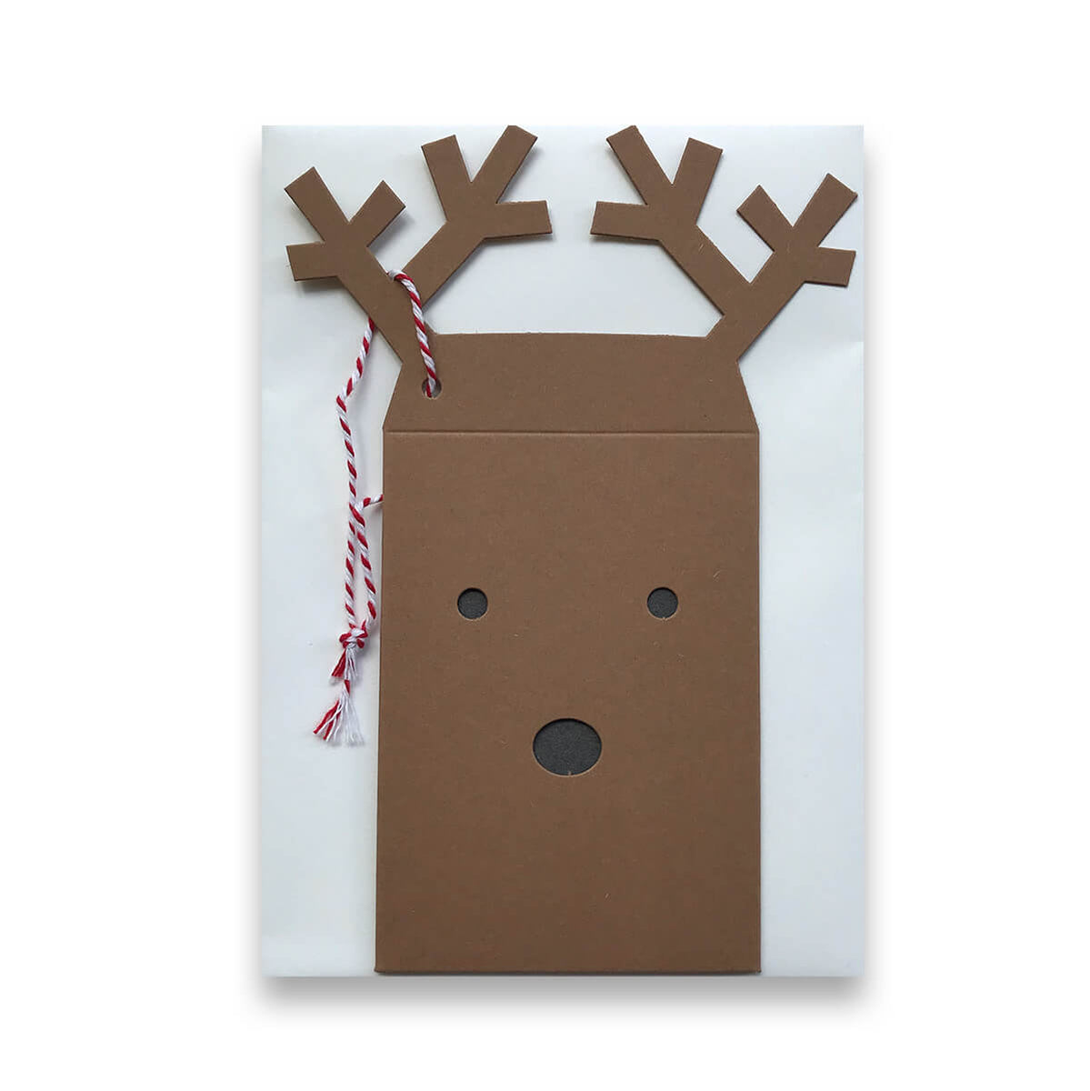 Reindeer Envelope Gift Tag / Greetings Card by Cut&amp;Make – Junior Edition