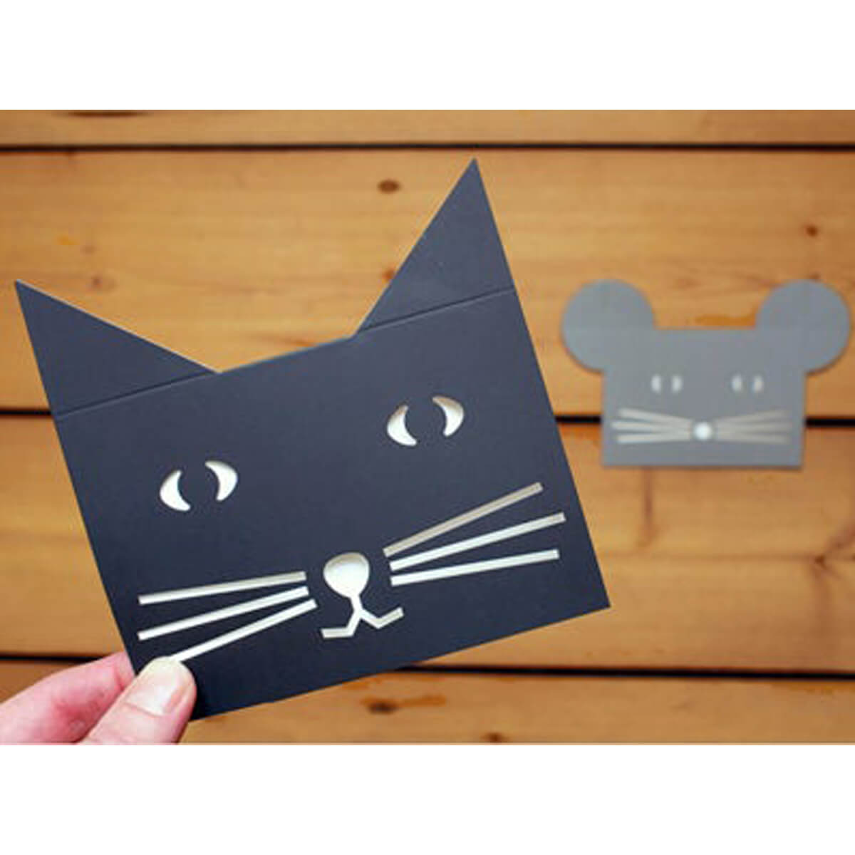 The Black Cat Greetings Card by Cut&Make