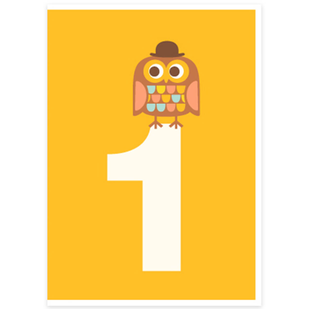 Owl Greetings Card by Dicky Bird