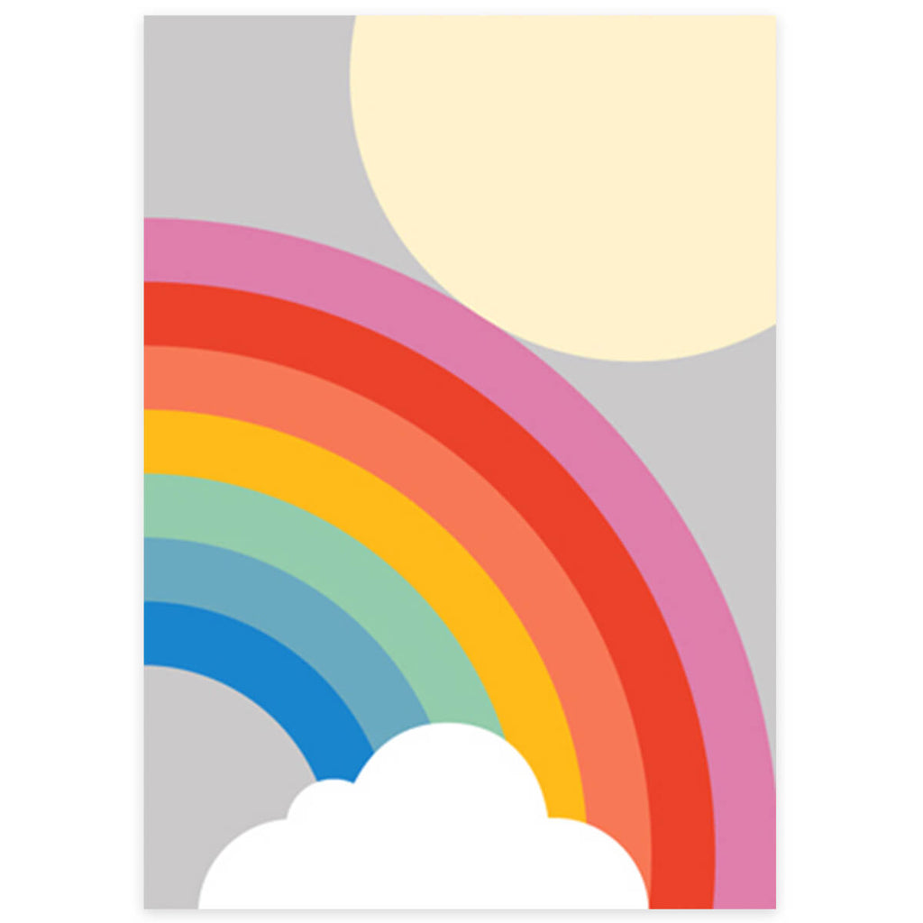 Rainbow Greetings Card by Dicky Bird