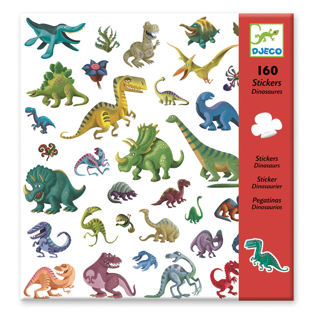 Dinosaurs 160 Paper Stickers by Djeco