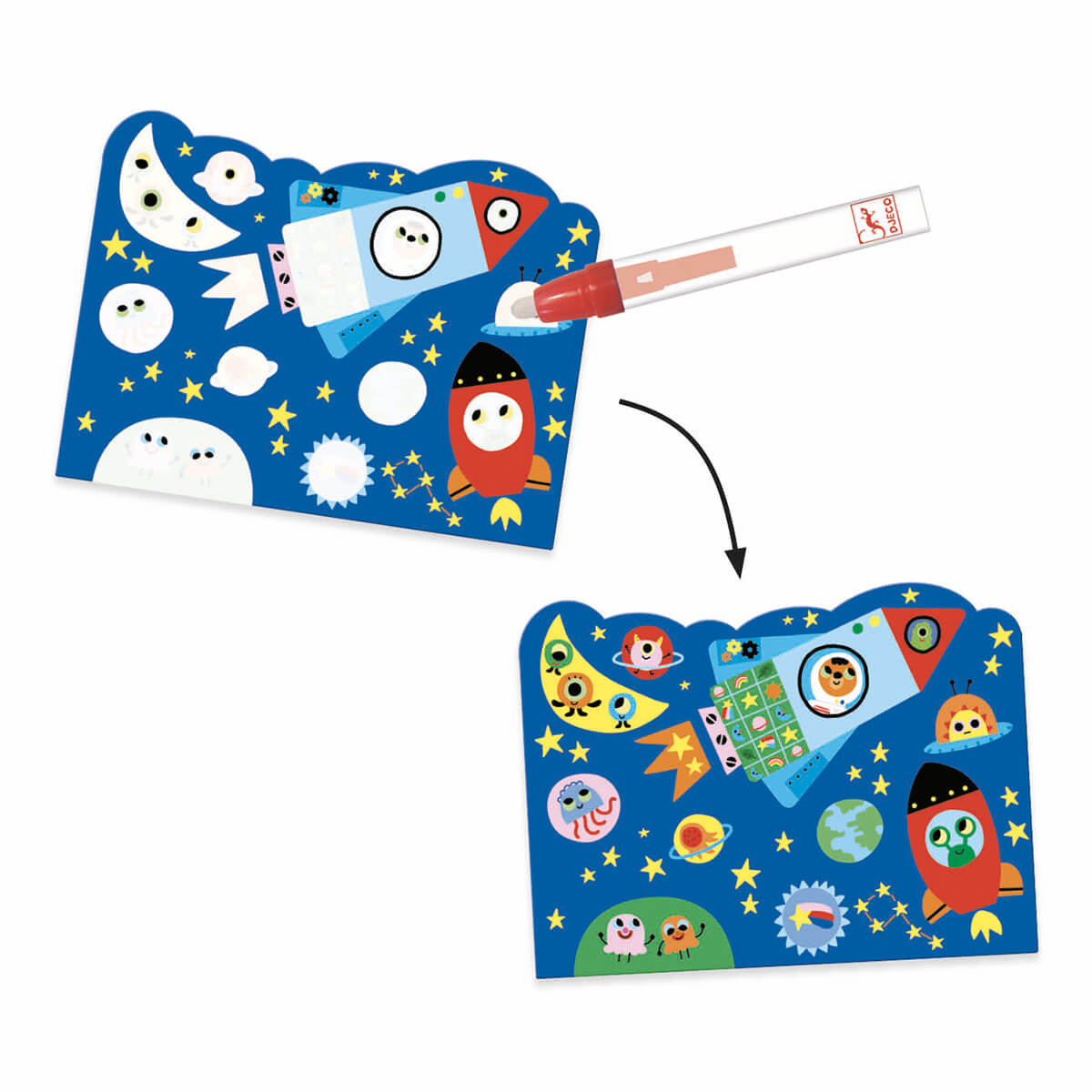 Magic Colouring With Water: Hidden In The Sky by Djeco