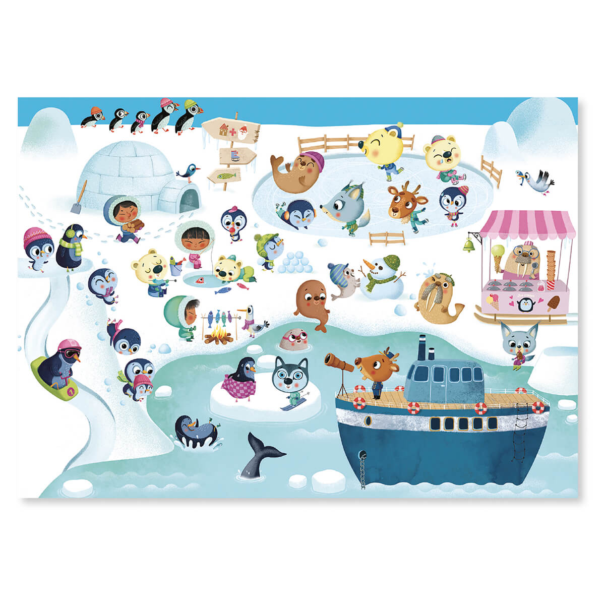 Savannah, Desert and North Pole Rub-On Transfers Set by Djeco