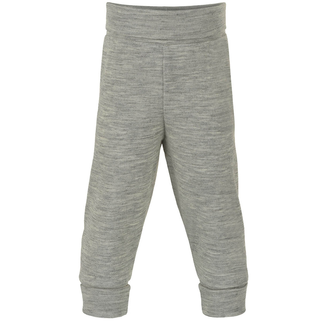 Wool / Silk Baby Pants in Light Grey Melange by Engel