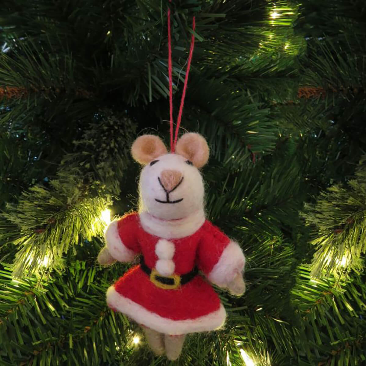 Mrs Santa Paws Christmas Tree Decoration by Felt So Good
