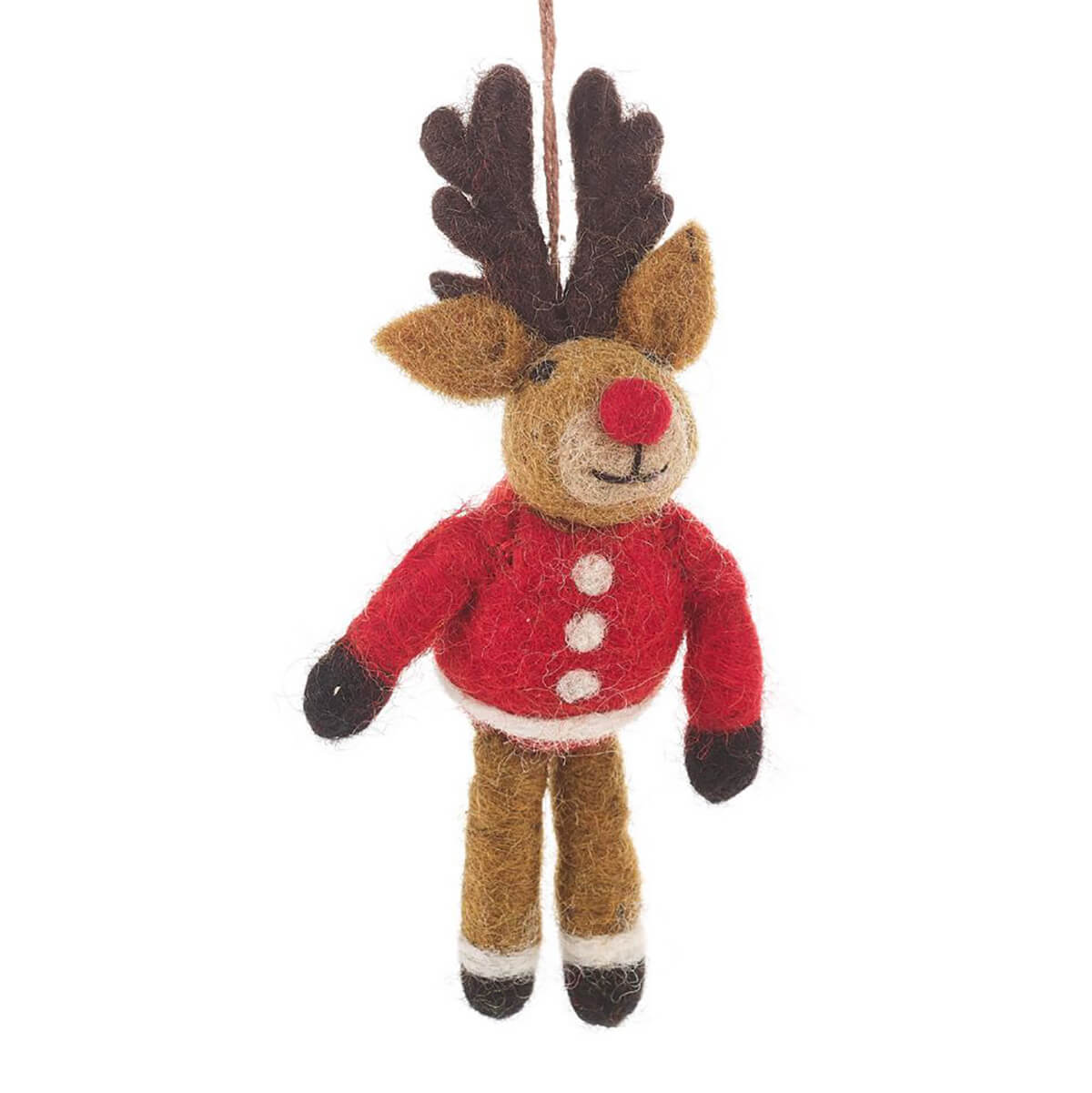 Christmas Jumper Rudolph Tree Decoration by Felt So Good