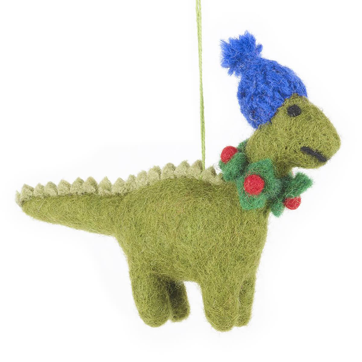 Cosy Dinosaur Christmas Tree Decoration by Felt So Good