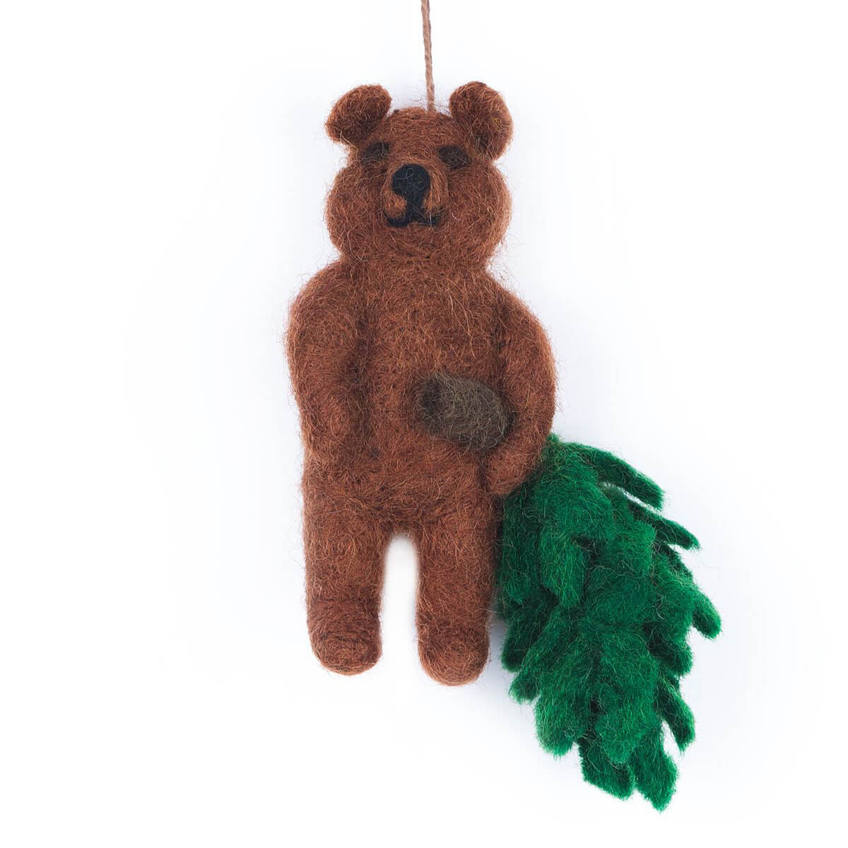 Bear With Christmas Tree Decoration by Felt So Good