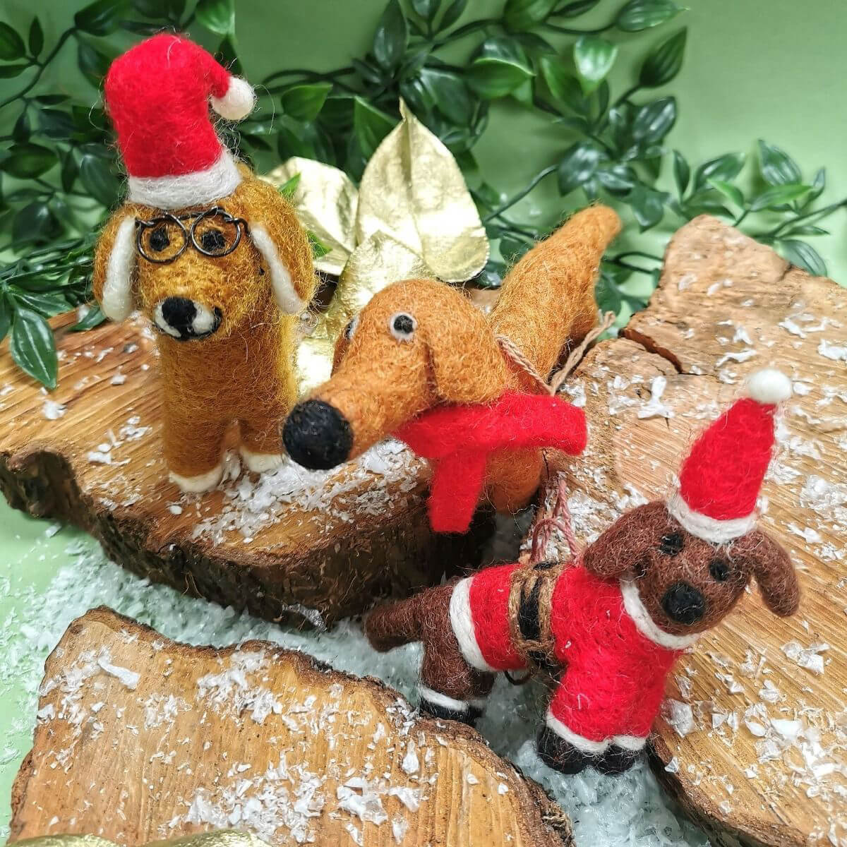 Buddy The Festive Dog Tree Decoration by Felt So Good
