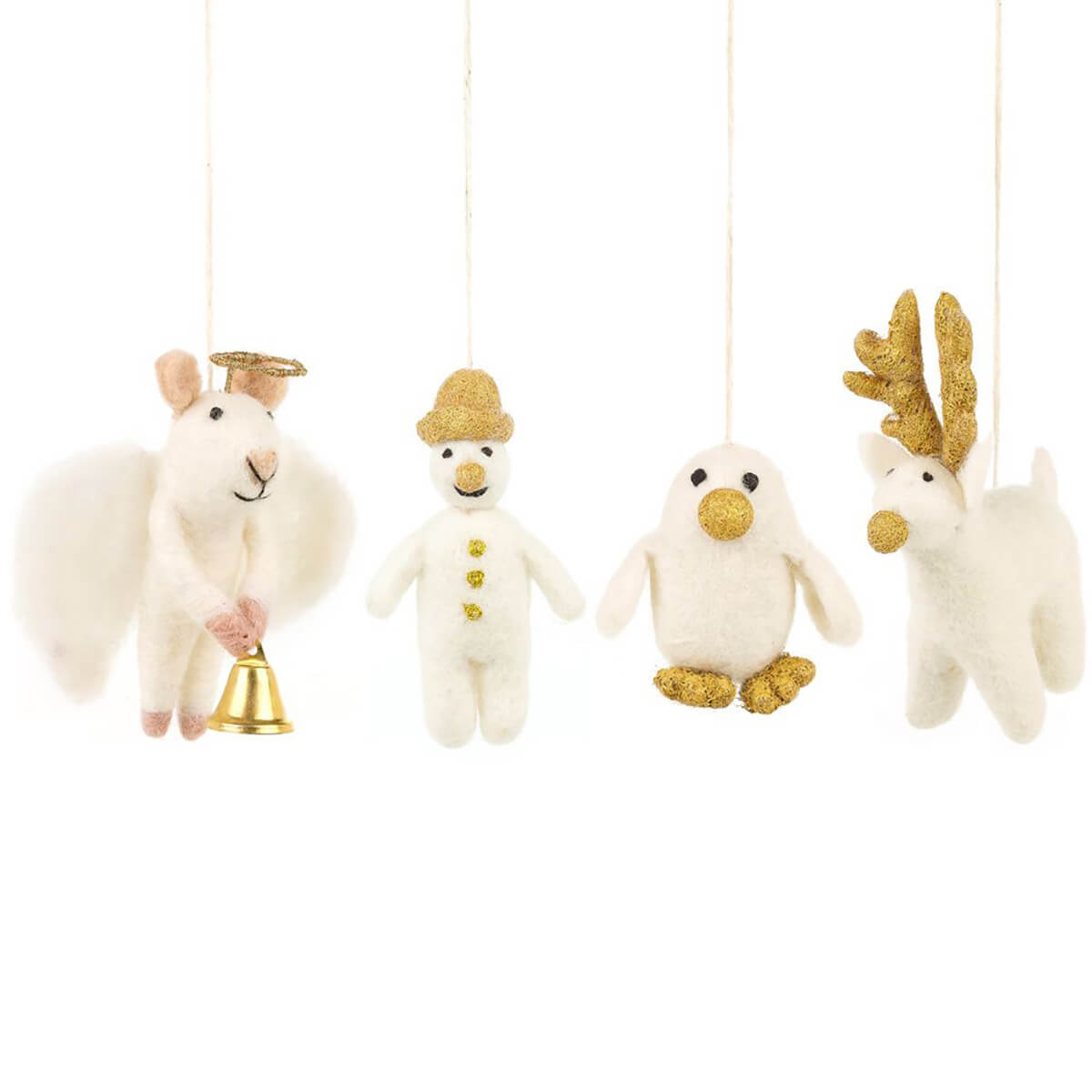 Golden Penguin Tree Decoration by Felt So Good