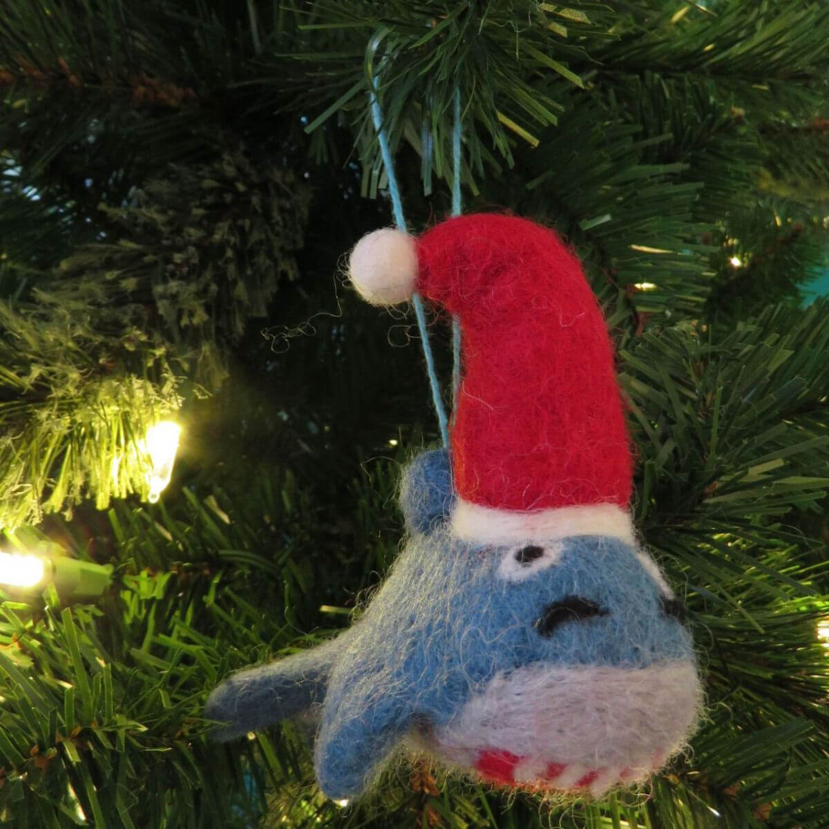 Santa Jaws Hanging Tree Decoration by Felt So Good