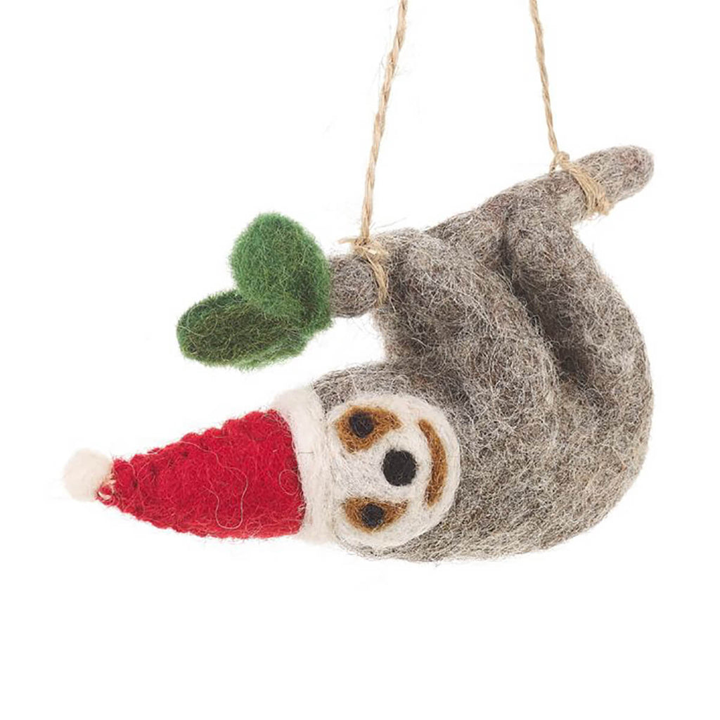 Christmas Sloth Tree Decoration by Felt So Good