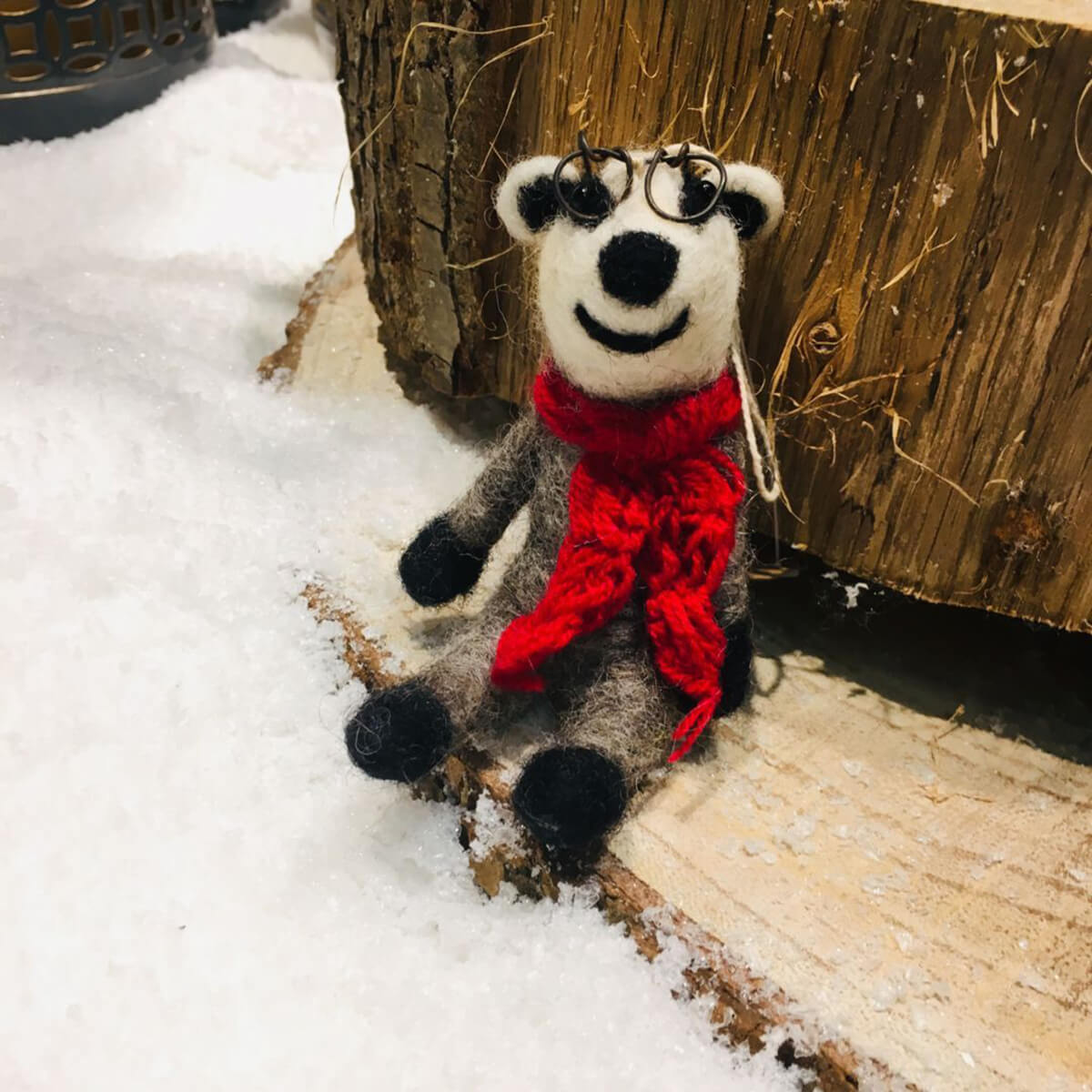 Winter Badger Hanging Decoration by Felt So Good