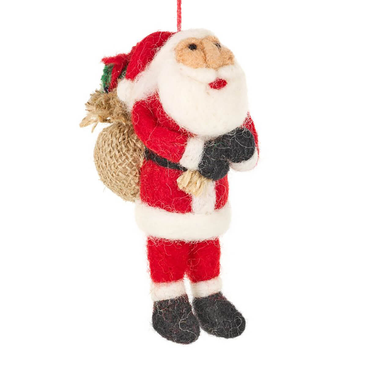 Father Christmas Hanging Santa Decoration by Felt So Good