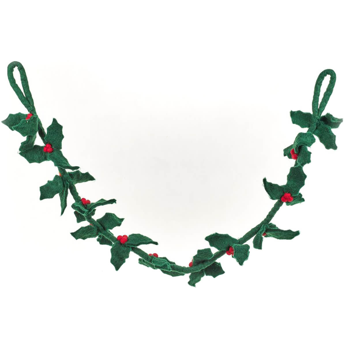 Felt Holly Christmas Garland by Felt So Good