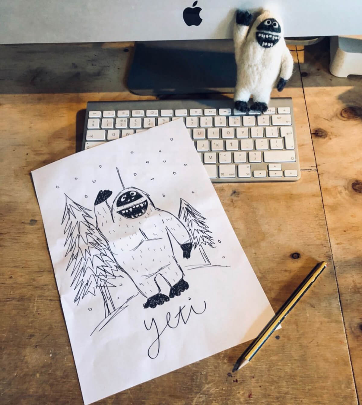 Yeti Hanging Decoration by Felt So Good