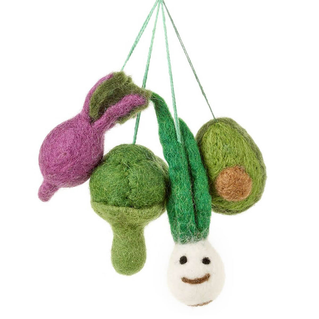 Glorious Greens Hanging Vegetable Decoration by Felt So Good