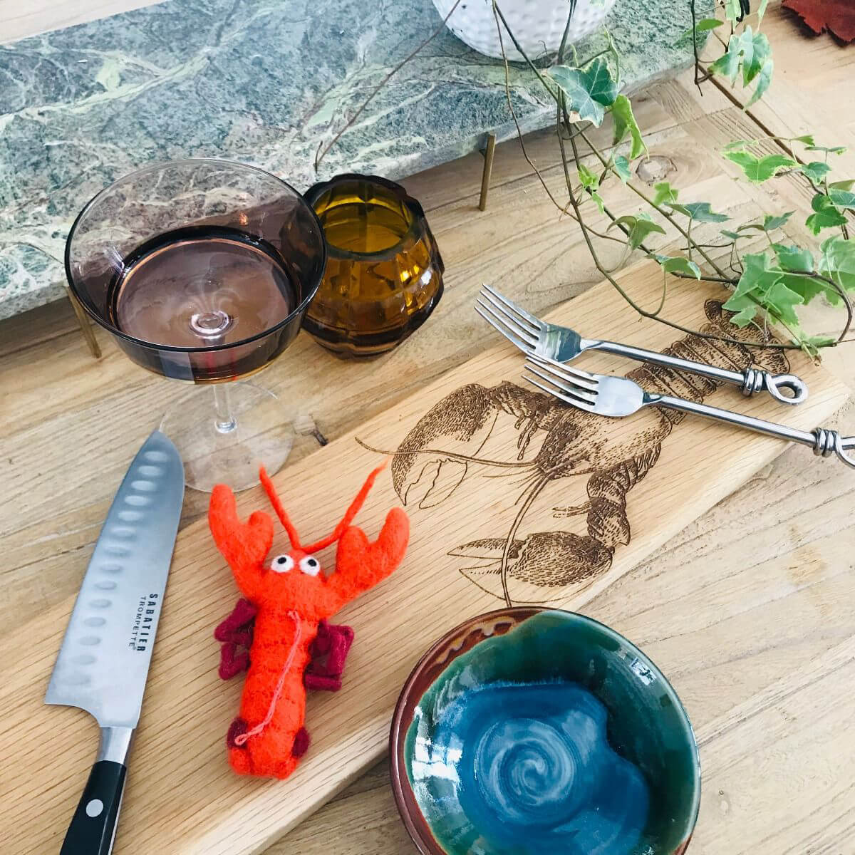 Louella The Lobster Hanging Decoration by Felt So Good