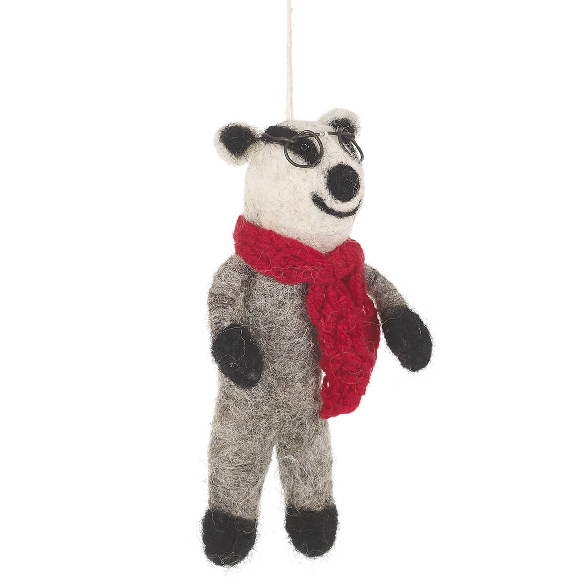 Winter Badger Hanging Decoration by Felt So Good