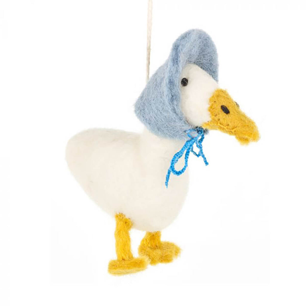 Handmade Amy Duck Hanging Biodegradable Needle Felt Easter Decoration by Felt So Good