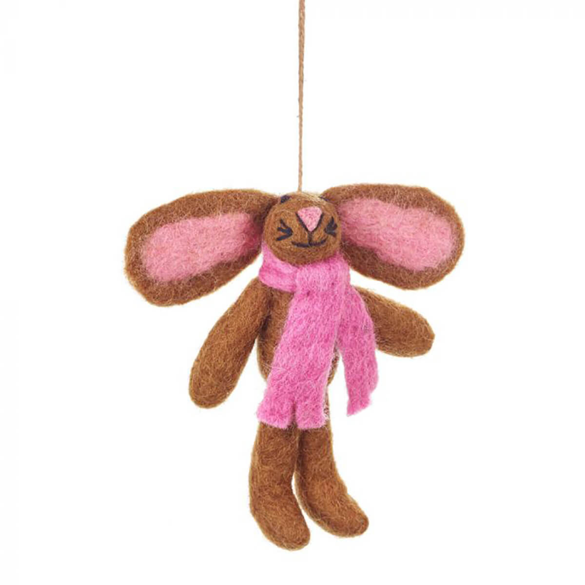 Handmade Felt Binky Bunny Hanging Easter Decoration by Felt So Good