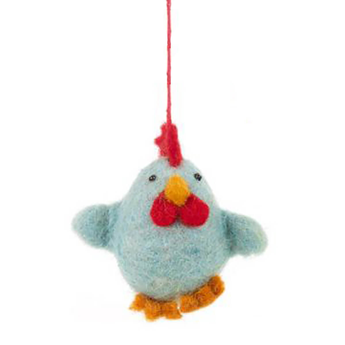 Handmade Needle Felt Biodegradable Chattering Chick Hanging Easter Decoration by Felt So Good