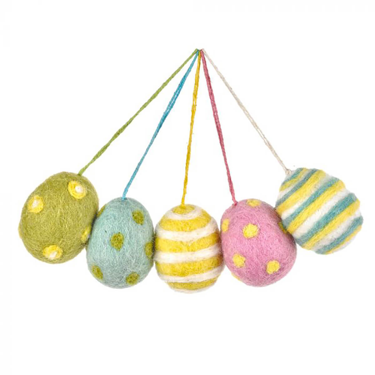 Handmade Needle Felt Easter Egg Hanging Easter Decoration by Felt So Good