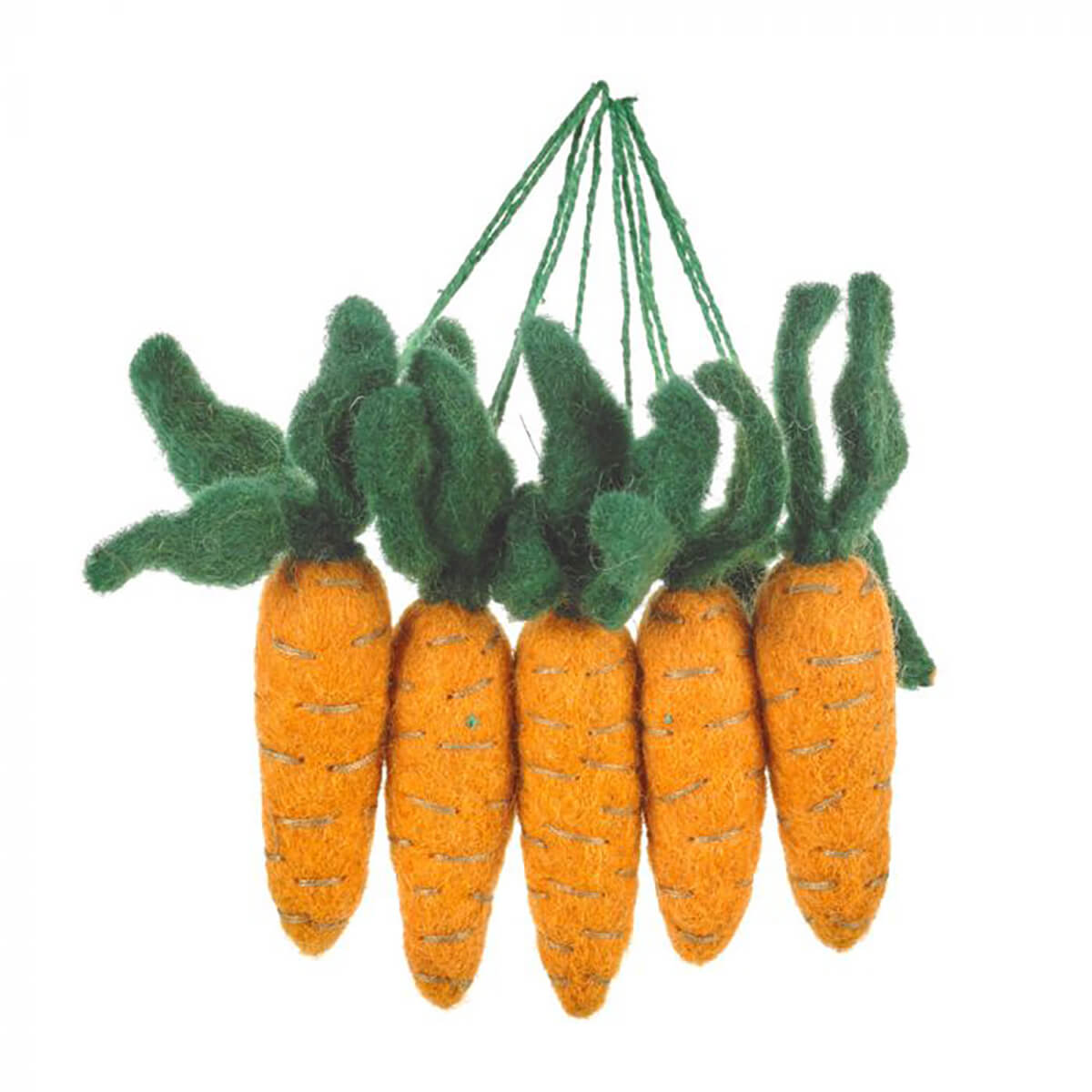 Handmade Hanging Carrot Felt Easter Decorations by Felt So Good