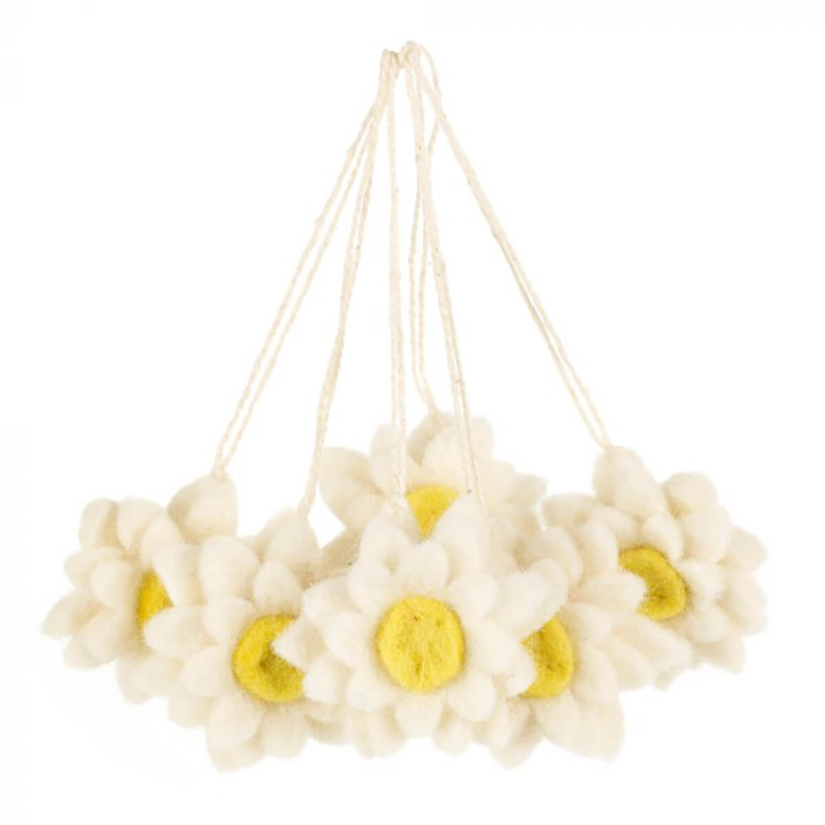 Handmade Hanging Daisy Felt Easter Decoration by Felt So Good