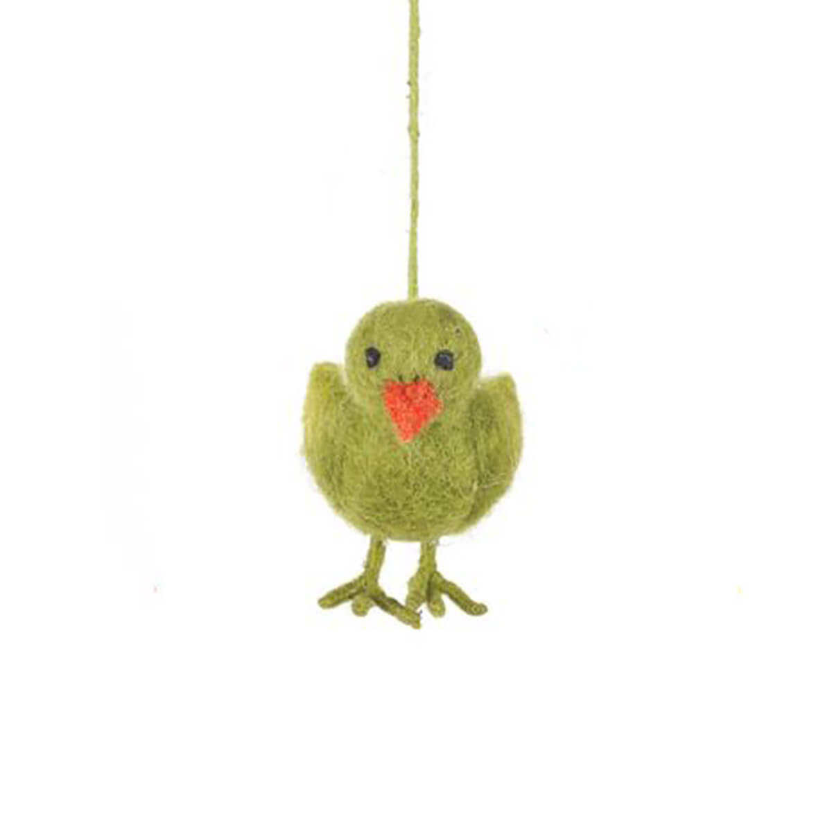 Handmade Needle Felt Hanging Easter Chick Decoration by Felt So Good