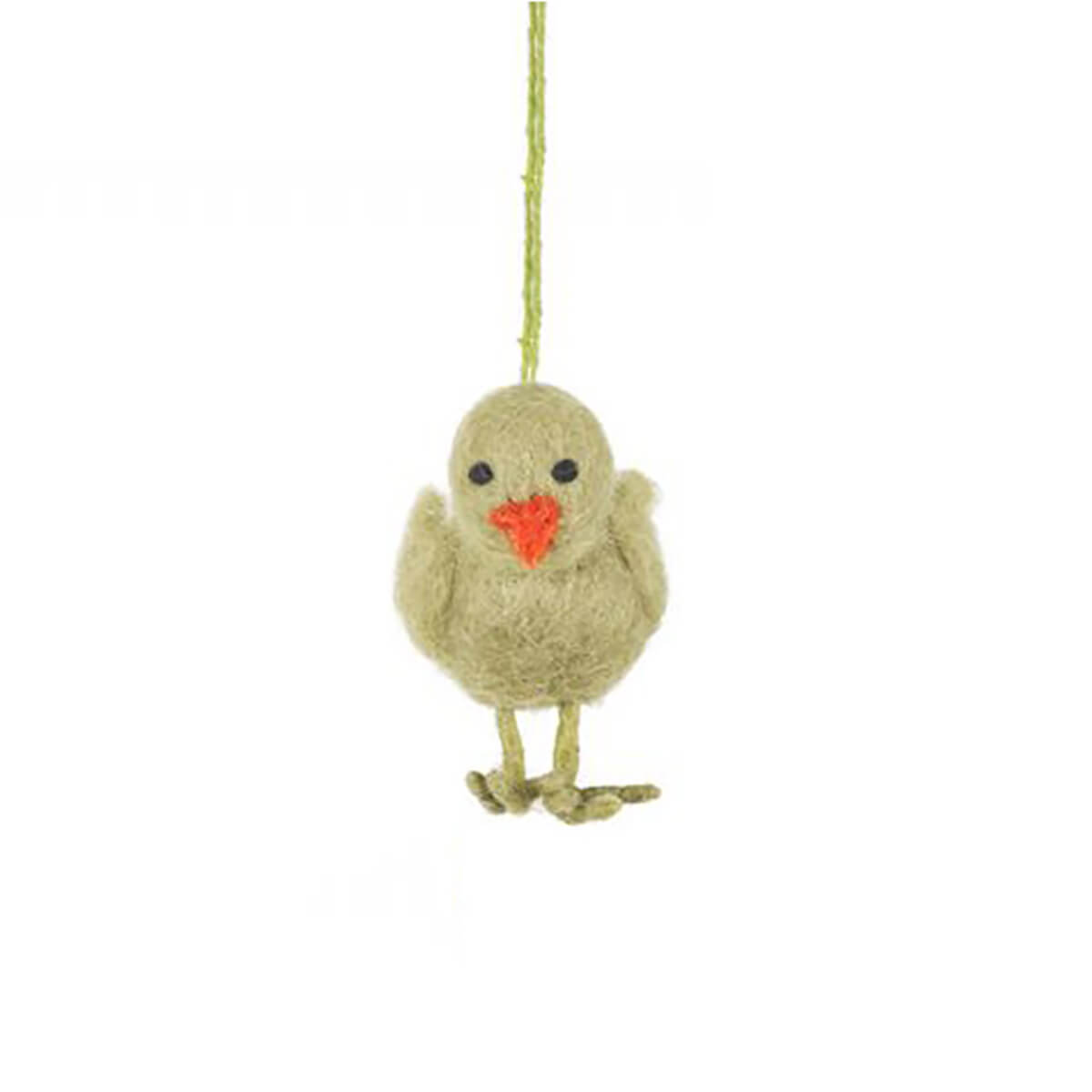 Handmade Needle Felt Hanging Easter Chick Decoration by Felt So Good