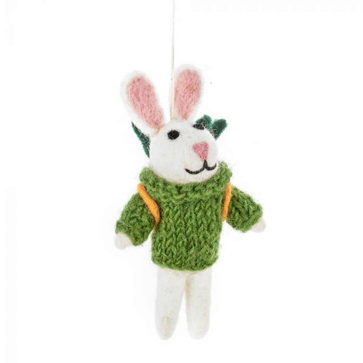 Handmade Felt Ronnie The Rabbit Hanging Decoration by Felt So Good