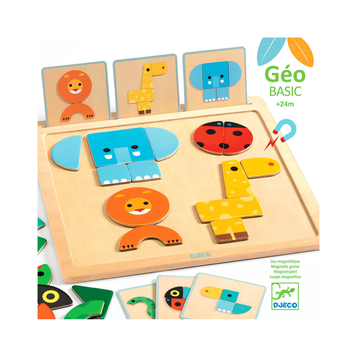 GeoBasic Magnetic Wooden Puzzle by Djeco