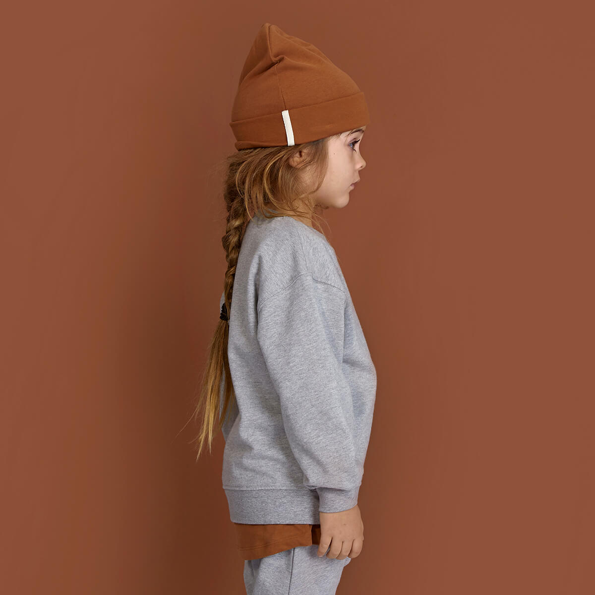 Dropped Shoulder Sweater in Grey Melange by Gray Label